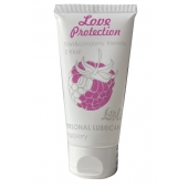 Лубрикант на водной основе с ароматом малины Love Protection Raspberry - 50 мл. - Lola Games - купить с доставкой в Хабаровске