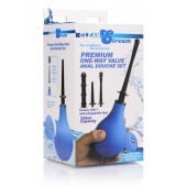 Анальный душ с 3 насадками Premium One-way Valve Anal Douche Set - XR Brands - купить с доставкой в Хабаровске