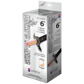 Пояс-трусики с насадкой Glamour Silver - 15,5 см. - LOVETOY (А-Полимер) - купить с доставкой в Хабаровске