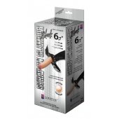 Пояс-трусики с насадкой Glamour - 17 см. - LOVETOY (А-Полимер) - купить с доставкой в Хабаровске
