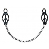 Зажимы на соски Darkside с цепочкой - Lola Games - купить с доставкой в Хабаровске