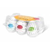 Набор из 6 мастурбаторов Tenga EGG Easy Beat с различным рельефом - Tenga - в Хабаровске купить с доставкой