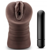 Коричневый мастурбатор-вагина Hot Chocolate Brianna - Blush Novelties - в Хабаровске купить с доставкой