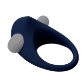 Гладкое синее эрекционное виброкольцо STIMU RING - Dream Toys - в Хабаровске купить с доставкой