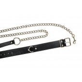 Черный ошейник с поводком Wild - Lola Games - купить с доставкой в Хабаровске