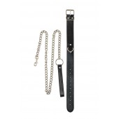 Черный ошейник с поводком Wild - Lola Games - купить с доставкой в Хабаровске