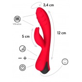 Красный вибратор-кролик Lepus с ребрышками - Le Frivole