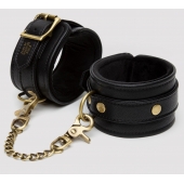 Черные оковы на ноги Bound to You Faux Leather Ankle Cuffs - Fifty Shades of Grey - купить с доставкой в Хабаровске