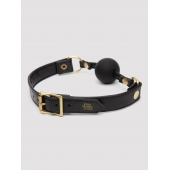 Черный кляп-шар Bound to You Faux Leather Ball Gag - Fifty Shades of Grey - купить с доставкой в Хабаровске