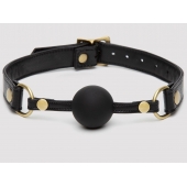 Черный кляп-шар Bound to You Faux Leather Ball Gag - Fifty Shades of Grey - купить с доставкой в Хабаровске
