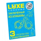 Презервативы  Заключенный из Алабамы  с ароматом банана - 3 шт. - Luxe - купить с доставкой в Хабаровске