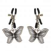 Зажимы на соски с бабочками Butterfly Nipple Clamps - Pipedream - купить с доставкой в Хабаровске