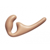 Бежевый безремневой страпон Seduction - 20,5 см. - Lola Games - купить с доставкой в Хабаровске