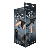 Черный женский пояс BEST SELECT с 3 насадками и вибрацией - LOVETOY (А-Полимер) - купить с доставкой в Хабаровске