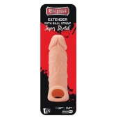 Телесная насадка EXTENDER WITH BALL STRAP 5.5 - 14 см. - Dream Toys - в Хабаровске купить с доставкой