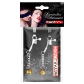 Оригинальные зажимы на соски с желтыми шариками - Notabu - купить с доставкой в Хабаровске