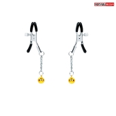 Оригинальные зажимы на соски с желтыми шариками - Notabu - купить с доставкой в Хабаровске