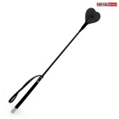 Черный стек с наконечником-сердечком - 54 см. - Notabu - купить с доставкой в Хабаровске