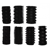 Набор из 7 черных насадок PENIS SLEEVES SET - Dream Toys - в Хабаровске купить с доставкой