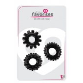 Набор из 3 черных эрекционных колец SET OF 3 COCKRINGS - Dream Toys - в Хабаровске купить с доставкой