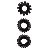 Набор из 3 черных эрекционных колец SET OF 3 COCKRINGS - Dream Toys - в Хабаровске купить с доставкой