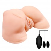 Телесная вибровагина Julie с 2 рабочими отверстиями - Baile - в Хабаровске купить с доставкой