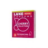 Презервативы с ароматом вишни LUXE Royal Cherry Collection - 3 шт. - Luxe - купить с доставкой в Хабаровске