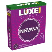 Презервативы с увеличенным количеством смазки LUXE Royal Nirvana - 3 шт. - Luxe - купить с доставкой в Хабаровске