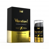 Жидкий интимный гель с эффектом вибрации Vibration! Vodka Energy - 15 мл. - INTT - купить с доставкой в Хабаровске