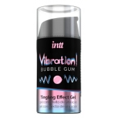 Жидкий интимный гель с эффектом вибрации Vibration! Bubble Gum - 15 мл. - INTT - купить с доставкой в Хабаровске