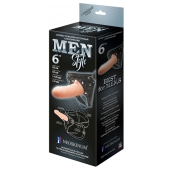 Телесный пустотелый харнесс MEN Style - 17,5 см. - LOVETOY (А-Полимер) - купить с доставкой в Хабаровске