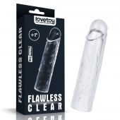 Прозрачная насадка-удлинитель Flawless Clear Penis Sleeve Add 1 - 15,5 см. - Lovetoy - в Хабаровске купить с доставкой