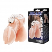 Прозрачная клетка целомудрия Acrylic See-thru Chastity Cage - BlueLine - купить с доставкой в Хабаровске