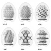 Набор из 6 мастурбаторов Tenga EGG IV с различным рельефом - Tenga - в Хабаровске купить с доставкой