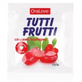 Гель-смазка Tutti-frutti со вкусом барбариса - 4 гр. - Биоритм - купить с доставкой в Хабаровске