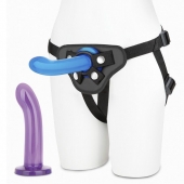 Страпон унисекс Beginners Strap-On с 2 насадками - 15 и 13 см. - Lux Fetish - купить с доставкой в Хабаровске