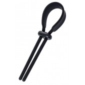 Черное эрекционное лассо на пенис Keb - A-toys - в Хабаровске купить с доставкой