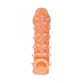 Телесная закрытая насадка с пупырышками Cock Sleeve Size L - 17,6 см. - KOKOS - в Хабаровске купить с доставкой