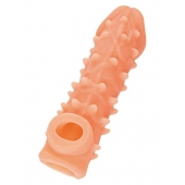 Телесная закрытая насадка с пупырышками Cock Sleeve Size L - 17,6 см. - KOKOS - в Хабаровске купить с доставкой