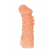 Телесная закрытая насадка с шершавой головкой Cock Sleeve Size M - 15,6 см. - KOKOS - в Хабаровске купить с доставкой