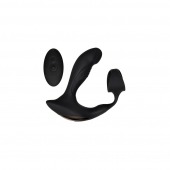 Черный вибромассажер простаты с эрекционным кольцом Strapped   Tapped - Zero Tolerance - в Хабаровске купить с доставкой