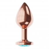 Пробка цвета розового золота с малиновым кристаллом Diamond Topaz Shine L - 8,3 см. - Lola Games - купить с доставкой в Хабаровске