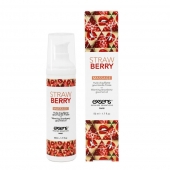 Разогревающее массажное масло  с ароматом клубники Gourmet Strawberry - 50 мл. - Exsens - купить с доставкой в Хабаровске