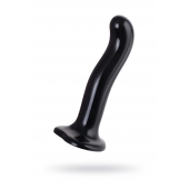 Черный стимулятор для пар P G-Spot Dildo Size L - 19 см. - Strap-on-me - в Хабаровске купить с доставкой