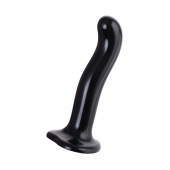 Черный стимулятор для пар P G-Spot Dildo Size L - 19 см. - Strap-on-me - в Хабаровске купить с доставкой