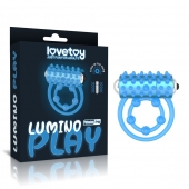 Голубое, светящееся в темноте виброкольцо Lumino Play Vibrating Penis Ring - Lovetoy - в Хабаровске купить с доставкой