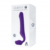 Фиолетовый безремневой страпон Queens L - Adrien Lastic - купить с доставкой в Хабаровске