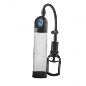 Прозрачная вакуумная помпа с манометром Deluxe Penis Pump - Dream Toys - в Хабаровске купить с доставкой
