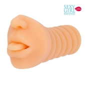 Телесный мастурбатор-ротик с высунутым язычком - Bior toys - в Хабаровске купить с доставкой