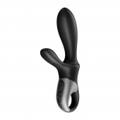 Черный анальный вибратор Heat Climax+ с функцией нагрева - 20,6 см. - Satisfyer - в Хабаровске купить с доставкой